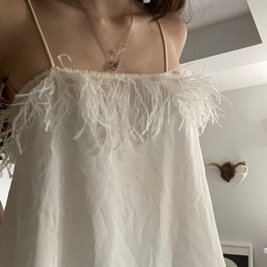 Feathered Camisole Top